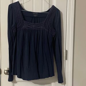 Sonoma Women's Deep Blue Crochet Blouse